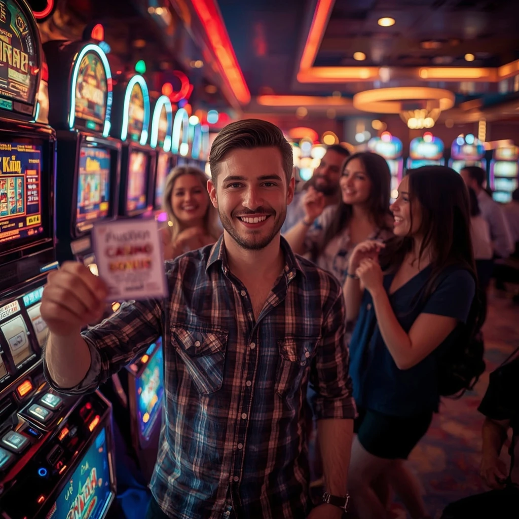 persona con un bono del casino MISTER BET CASINO