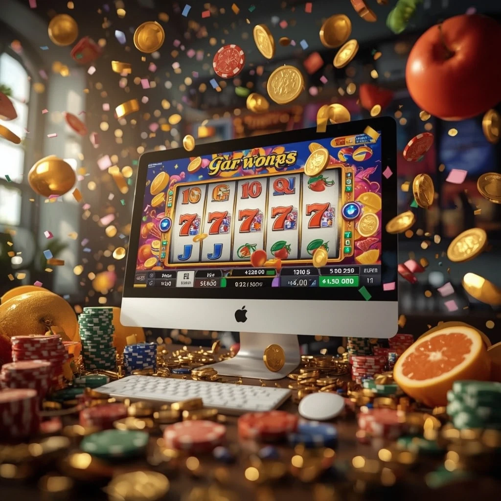 máquinas tragamonedas en el monitor MISTER BET CASINO