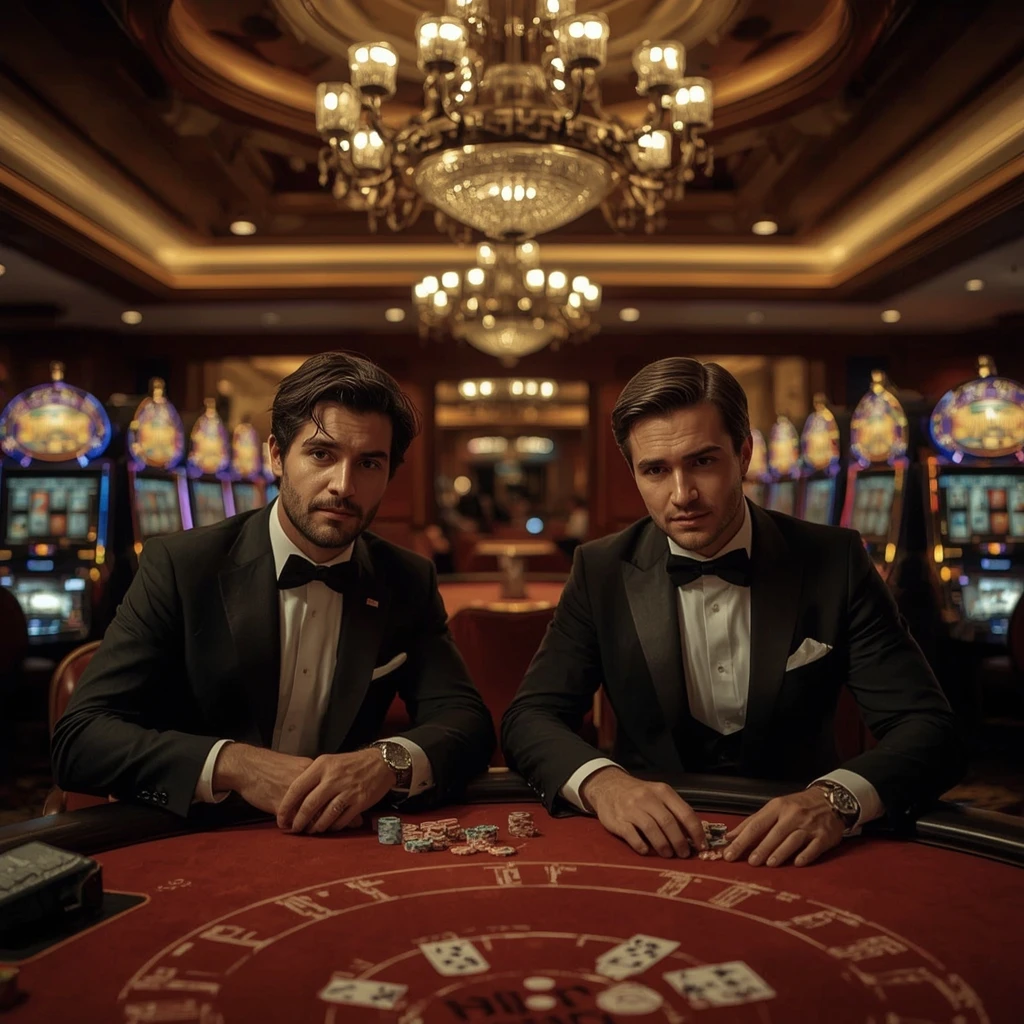 Dos jugadores de póker en MISTER BET CASINO